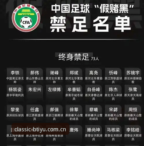 中国足球第三批禁足名单深度解析——B体育苹果版带你直击行业震荡